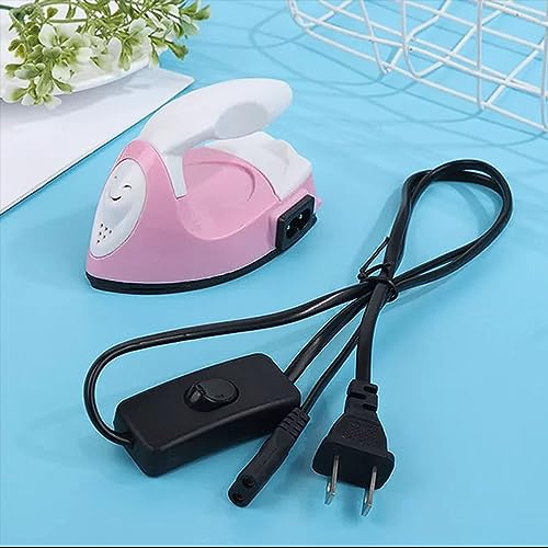 GoLashFun Mini Craft Iron,Pink Mini Heat Press Machine Small Iron Portable Travel Handy Heat Iron-on for DIY Transfer Projects,Crafting Clothes - WoodArtSupply