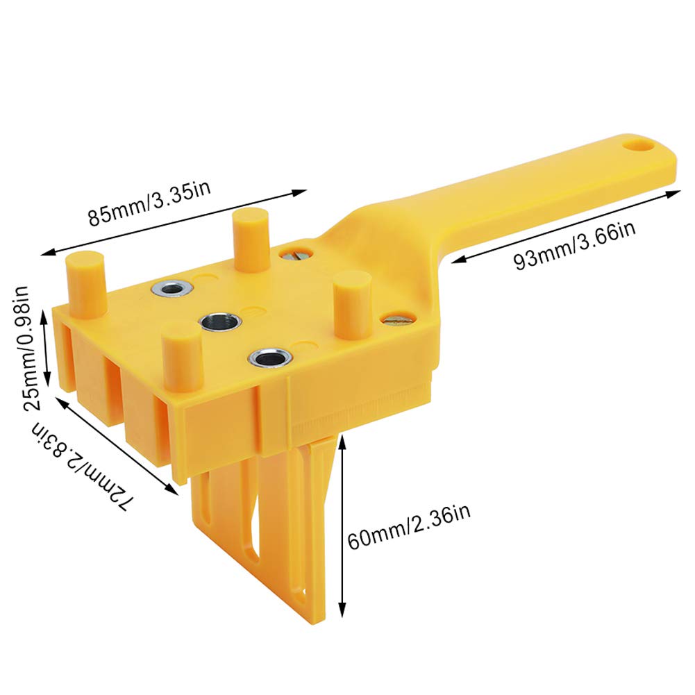 Woodworking Dowel Jig, Drill Bits Guide Saw Tools, Self-Centering Handheld Dowel Jig fits 6/8/10mm Drill Guide Metal Sleeve Wood Drilling Doweling