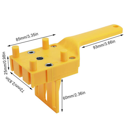 Woodworking Dowel Jig, Drill Bits Guide Saw Tools, Self-Centering Handheld Dowel Jig fits 6/8/10mm Drill Guide Metal Sleeve Wood Drilling Doweling