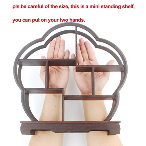 NWFashion Chinese Wooden Assemble Display Stand Symmetric Short Floor Curio Cabinets Shelf (1) NWFashion