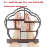 NWFashion Chinese Wooden Assemble Display Stand Symmetric Short Floor Curio Cabinets Shelf (1) NWFashion