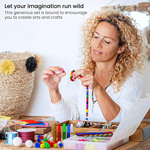 ARTEZA Ultimate Craft Kit, Over 1,000 Pieces and Craft Supplies, Felt, Pom Poms, Googly Eyes, Glitter Glue, Pipe Cleaners for Crafts and DIY Projects ARTEZA