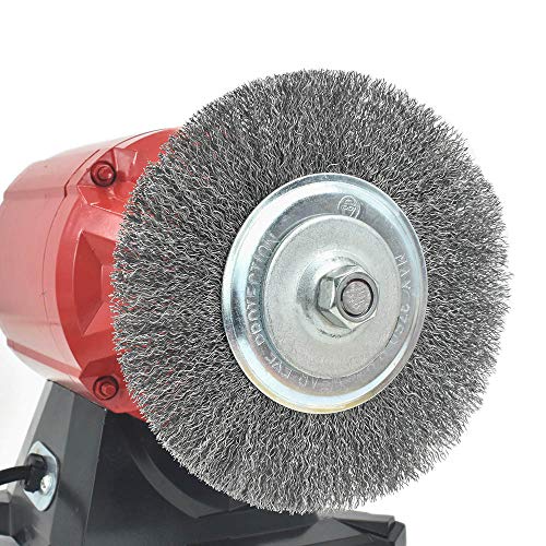 OSFTBVT 6" Bench Wire Wheel Brush | Coarse Crimped Steel Wire 0.012" with 5/8" Arbor for Bench Grinder - 1pack OSFTBVT