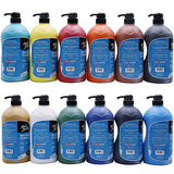 MONT MARTE Signature Acrylic Color Paint Set, 12 x 33.8oz (1L), Semi-Matte Finish, 12 Colors, Suitable for Canvas, Wood, Fabric, Leather, Cardboard, MONT MARTE