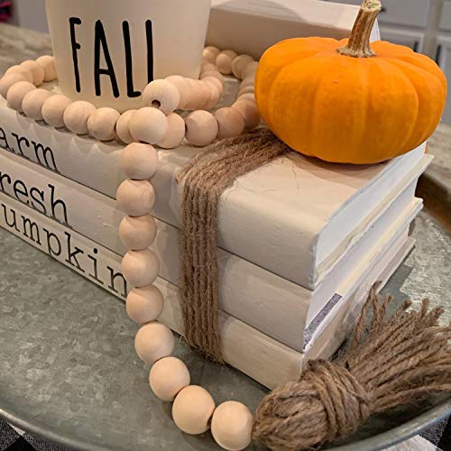 Foraineam 500 Pieces 20mm Natural Wood Beads Unfinished Round Wooden Loose Beads Wood Spacer Beads for Craft Making Foraineam