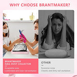 BRANTMAKER Nail Dust Collector with Brush and 2 Reusable Filters, 60W Vacuum Dust Fan for Acrylic Nails (Pink) BRANTMAKER