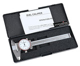 Accusize Industrial Tools 0-4 inch by 0.001 inch Precision Dial Caliper, Stainless Steel, in Fitted Box, P920-S214 Accusize Industrial Tools