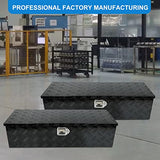 Eivojor 39" Heavy Duty Aluminum Stripes Plated Tool Box Pick Up Truck Bed RV Trailer Toolbox Storage Organizer with Side Handle, Lock and Keys - Eivojor