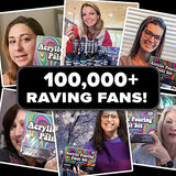 Paint Pouring Acrylic Paint Kit Ready to Pour Art and Liquid High Flow Painting Supplies Bulk 24 Color Craft Set with Metallics Fluid Acrylic Medium HIPPIE CRAFTER