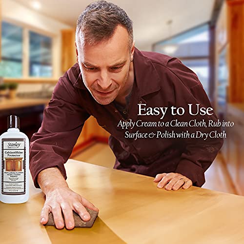 STANLEY HOME PRODUCTS CabinetShine Protector - Furniture Cleaner and Polish - Removes Dust Dirt and Grime Restores and Renews Protects Wood Finish STANLEY HOME PRODUCTS