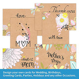 Brown Kraft Cardstock Thick Paper 100 Sheets, Ohuhu 8.5" x 11" Heavyweight 80lb Card Stock for Crafts and DIY Cards Making Ohuhu