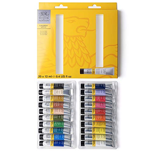 Winsor & Newton Galeria Acrylic Paint, 20 x 12ml (0.4--oz) Tube Paint Set Winsor & Newton