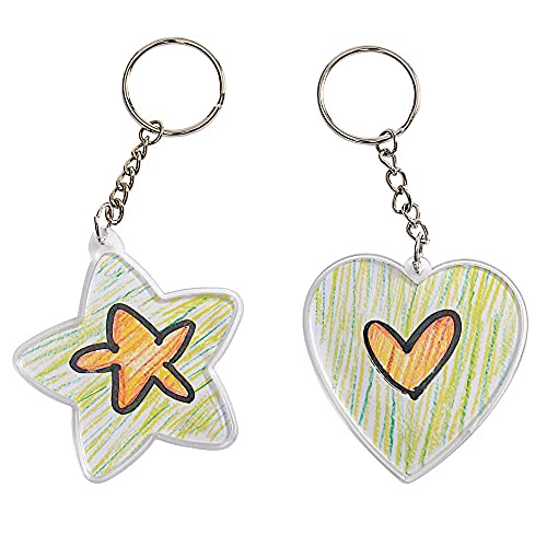 Colorations Create Your Own Keychain Craft Kit for Kids, Set of 12 – DIY Kit for Kids that Encourages Creativity – Easy and Fun – Includes Supplies Colorations