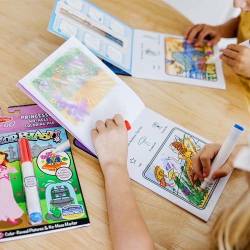 Melissa & Doug On the Go ColorBlast! Activity Books Set - Fairy, Princess, and Sea Life Melissa & Doug