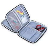 LUXJA Carrying Bag Compatible with Cricut Pen Set and Basic Tool Set, Double-layer Organizer Compatible with Cricut Accessories (Bag Only), Gray Dots LUXJA