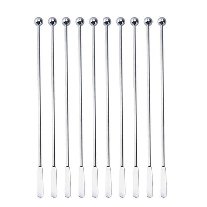 20 pcs Stainless Steel Coffee Beverage Stir Sticks Cocktail Stirrers Drink Swizzle Stick 7.4" Swizzle Stick Picks Tools - WoodArtSupply