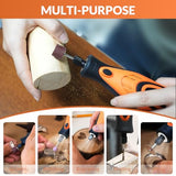 WECREAT Rotary Tool, 5-Speed Engraving Pen and Cordless USB Charging Rotary Tool Kit with 175 Accessories WECREAT