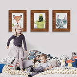 Eosglac 11x14 Picture Frame Rustic Brown, Handmade Wood Plank Design, Photo Frames Wall Mounting Display Eosglac