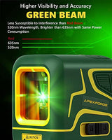 APEXFORGE X1C Cross Line Laser Level, with Rechargeable Battery, 100ft Green Beam, Self-Leveling, Vertical and Horizontal Line, Pulse Mode, 360° APEXFORGE