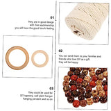 STOBOK 1 Set Tapestry DIY Accessories Macrame Kit Plant Unfinished Wood Circles Macrame Cord Making Craft Foe Adults Macrame Kits for Starter Bead STOBOK