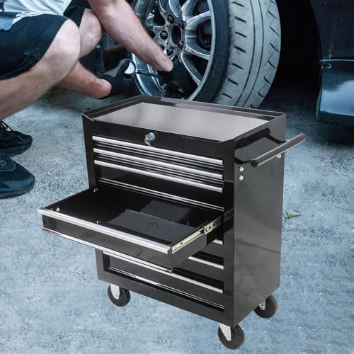 7 Drawer Rolling Tool Chest,Tool Cabinet on Wheels with Locking System,Rolling Tool Box Organizer Tool Case,Multifunctional Tool Cart Mechanic Tool