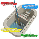 MyLifeUNIT Paint Brush Cleaner, Paint Brush Holder and Organizers with Palette for Acrylic, Watercolor, and Water-Based Paints (Grey) MyLifeUNIT