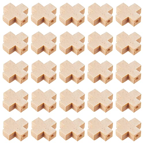 NBEADS 100 Pcs Wooden Cross Pendants, Unfinished Wood Cross Charms Natural Wood Cross Beads for Easter Party DIY Crafts Bracelet Necklace Jewelry - WoodArtSupply