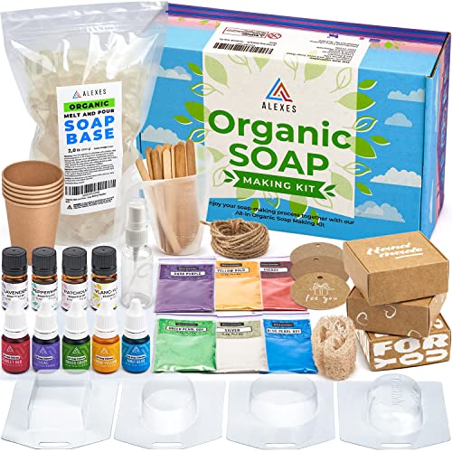 Soap Making Kit for Adults Organic - Soap Kit Making for Beginners Natural - Make Your Own Soap Kit - DIY Soap Maker Kit - Organic Soap Making Kit ALEXES