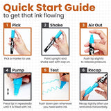 Extra Fine Tip Metallic Chalk Markers (10 Pack, 1mm) Liquid Chalk Pens - For Blackboards, Chalkboard, Bistro Menu, Window - Wet Wipe Erasable Chalkola