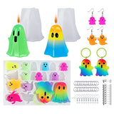 LET'S RESIN Ghost Shape Resin Earring Molds, Silicone Molds for Epoxy Resin with Earring Accessories, Jump Rings, Epoxy Resin Molds for DIY Keychain, LET'S RESIN