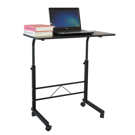 Karl home Side Table Mobile Standing Computer Desk Adjustable Height Portable Laptop Table, TV Tray Computer Workstation Sofa Bed Table for Home Karl home