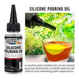 U.S. Art Supply Silicone Pouring Oil - 2-Ounce - 100% Silicone for Dramatic Cell Creation in Acrylic Paint U.S. Art Supply
