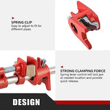 ATPEAM Wood Gluing Pipe Clamp Set | 6 Pack 3/4’’ Heavy Duty Cast Iron Quick Release Pipe Clamps for Woodworking with Unique Foot Design (6, 3/4'') ATPEAM