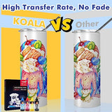 KOALA Premium Sublimation Kit, Sublimation Paper 120gsm 100 sheets, Sublimation Ink Bundle Kit and Printer Cleaner Kit for Heat Transfer on Tumblers, KOALA PAPER