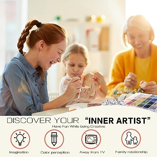 ADIIL 7200 Pcs Clay Beads Bracelet Making Kit, 24 Neutral Colors 6mm Polymer Clay Beads for Jewelry Making, Friendship Bracelet Heishi Beads with ADIIL