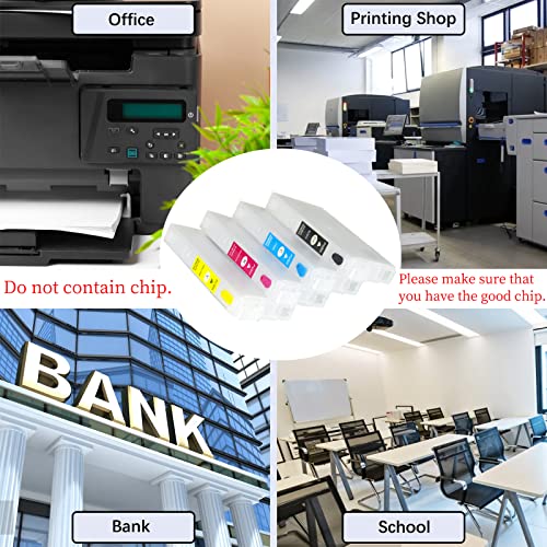 802XL 802 T802 Sublimation Ink Cartridges No Chip 812 812XL T812XL Replacement Refillable Ink Cartridges Without Chip & Ink for WF-7820 WF-7830 Gooyule