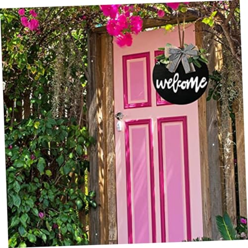 FUNOMOCYA 5pcs Wooden Blank Hanging Tag Tree Slab Unfinished Wood Circle Disc DIY Wooden Door Plaque Circle Wood Blanks Wooden Log Slices DIY Yard FUNOMOCYA