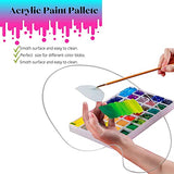 2 Pack of Clear Paint Palettes for Acrylic Painting, 12x8 French Style Oval Plexiglass Transparent Art Paint Pallet Holder Tray for Artist Painter Performore