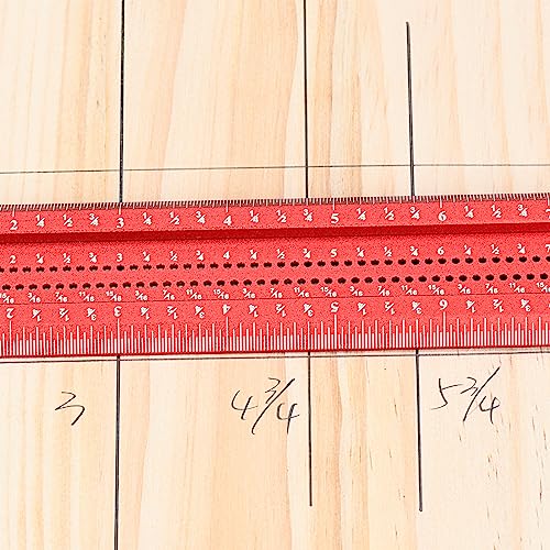 AKNgoes Woodworking Scriber T-Square Ruler 24in with Thoughtful Support Lips, Architect Ruler for Carpenter Work, Layout and Measuring Tools - WoodArtSupply