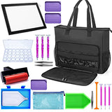 TORIBIO Diamond Painting Storage Bag, Carrying Bag for Diamond Painting Tools, Protective Case for A3 Light Pad and Diamond Painting Light Box and TORIBIO