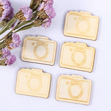 SUPVOX 20pcs Unfinished Wood Cutout Wooden Camera Shape Natural Wood Pieces for DIY Arts Crafts Projects SUPVOX
