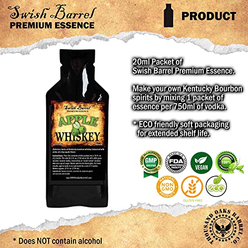 Apple Whiskey Essence | Bootleg Kit Refills | Thousand Oaks Barrel Co. | Gourmet Flavors for Whisky Sour Cocktails | Old Fashioned Mixers and Cooking - WoodArtSupply