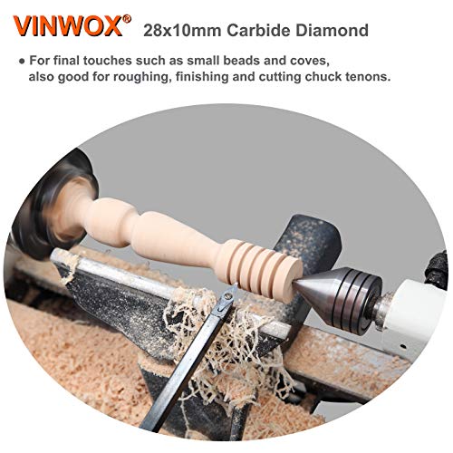 VINWOX 20" Full Size 4 PCS Carbide Wood Lathe Turning Tool Set, Carbide Wood Lathe Chisel Set, Carbide Lathe Turning Tool, Carbide Turning Tool VINWOX