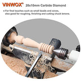 VINWOX 20" Full Size 4 PCS Carbide Wood Lathe Turning Tool Set, Carbide Wood Lathe Chisel Set, Carbide Lathe Turning Tool, Carbide Turning Tool VINWOX