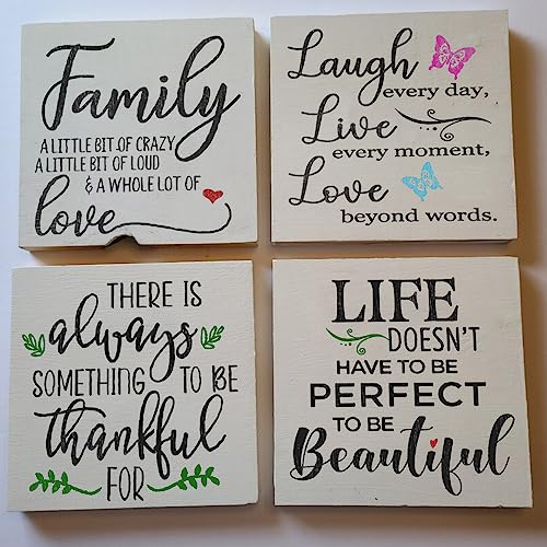 16 Word Stencils for Painting on Wood - Inspirational Stencils for Crafts Reusable – Art Stencils for Drawing - Farmhouse Stencils and Templates for DLY LIFESTYLE