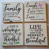 16 Word Stencils for Painting on Wood - Inspirational Stencils for Crafts Reusable – Art Stencils for Drawing - Farmhouse Stencils and Templates for DLY LIFESTYLE