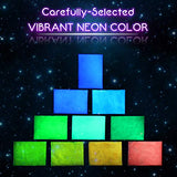 Glow in The Dark Pigment Powder - Epoxy Resin Color Pigment Dyes for DIY Slime Coloring Kit - Luminous Skin Safe Long Lasting Self Glowing for Limino