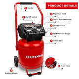 Craftsman Air Compressor, 10 Gallon Peak 1.8 Horsepower Oil-free Compressor, Max 150 PSI, Vertical Compressor Air Tools, Model: CMXECXA0331042 Craftsman