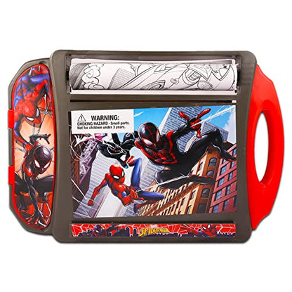 Classic Disney Marvel Spiderman Art Desk Set - Bundle with Spiderman Lap Desk with Coloring Pages, Coloring Utensils, Stickers and More (Superhero - WoodArtSupply