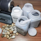 6 LBS Large Weight 4 Step Rock Tumbler Grit Set, Tumbling Media Refill-Coarse / Medium Grit / Pre-Polished / Final Polish, Works with Any Rock SACKORANGE